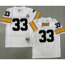 Men's Pittsburgh Steelers #33 Merril Hoge White Throwback Jersey