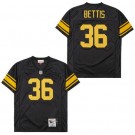 Men's Pittsburgh Steelers #36 Jerome Bettis Black Yellow 1996 Throwback Jersey