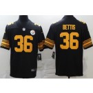 Men's Pittsburgh Steelers #36 Jerome Bettis Limited Black Rush Color Jersey