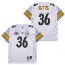 Men's Pittsburgh Steelers #36 Jerome Bettis White 2005 Super Bowl XL Throwback Jersey