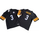 Men's Pittsburgh Steelers #3 Russell Wilson Limited Black FUSE Vapor Jersey