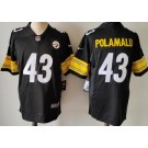 Men's Pittsburgh Steelers #43 Troy Polamalu Limited Black Vapor Jersey