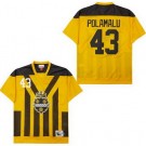 Men's Pittsburgh Steelers #43 Troy Polamalu Yellow Throwback Jersey