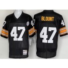 Men's Pittsburgh Steelers #47 Mel Blount Black Throwback Jersey
