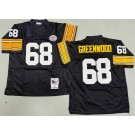 Men's Pittsburgh Steelers #68 LC Greenwood Black 1978 Throwback Jersey