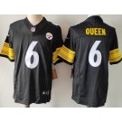 Men's Pittsburgh Steelers #6 Patrick Queen Limited Black FUSE Vapor Jersey