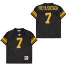 Men's Pittsburgh Steelers #7 Ben Roethlisberger Black Yellow 2008 Throwback Jersey