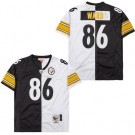Men's Pittsburgh Steelers #86 Hines Ward Black White Split 2005 Throwback Jersey