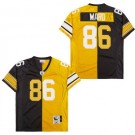 Men's Pittsburgh Steelers #86 Hines Ward Black Yellow Split Throwback Jersey