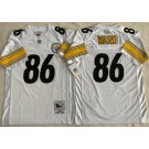 Men's Pittsburgh Steelers #86 Hines Ward White 2005 Throwback Jersey