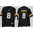 Men's Pittsburgh Steelers #8 Aaron Rodgers Limited Black Alternate Vapor Jersey