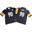 Men's Pittsburgh Steelers #90 TJ Watt Limited Black FUSE Vapor Jersey