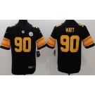 Men's Pittsburgh Steelers #90 TJ Watt Limited Black Rush Jersey