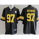 Men's Pittsburgh Steelers #97 Cameron Heyward Limited Black Throwback Vapor Jersey
