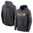 Men's Pittsburgh Steelers Anthracite Prime Logo Name Split Pullover Hoodie