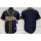 Men's Pittsburgh Steelers Black Baseball Jersey