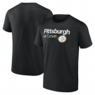 Men's Pittsburgh Steelers Black City Pride Team V Neck T Shirt