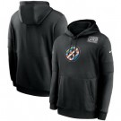 Men's Pittsburgh Steelers Black Crucial Catch Sideline Performance Pullover Hoodie