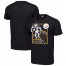 Men's Pittsburgh Steelers Black Graphic Shield Logo T Shirt