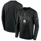 Men's Pittsburgh Steelers Black Icon Legend Performance Long Sleeve T-Shirt