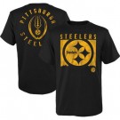 Men's Pittsburgh Steelers Black Liquid Camo Logo T Shirt