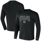 Men's Pittsburgh Steelers Black NFL x Darius Rucker Collection Thermal Long Sleeve T Shirt