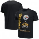 Men's Pittsburgh Steelers Black NFL x Staple World Renowned T Shirt