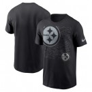 Men's Pittsburgh Steelers Black RFLCTV T Shirt