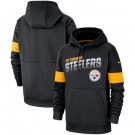 Men's Pittsburgh Steelers Black Sideline Arch Jersey Performance Pullover Hoodie