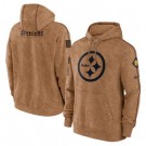 Men's Pittsburgh Steelers Brown 2023 Salute To Service Club Pullover Hoodie