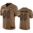 Men's Pittsburgh Steelers Customized Brown 2023 Salute To Service Jersey