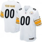 Men's Pittsburgh Steelers Customized Game White Jersey