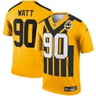 Men's Pittsburgh Steelers Customized Limited Yellow Throwback Vapor Jersey