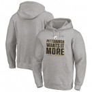 Men's Pittsburgh Steelers Gray 2020 NFL Playoffs Bound Shift Pullover Hoodie