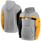 Men's Pittsburgh Steelers Gray Heathered Heritage Tri Blend Pullover Hoodie