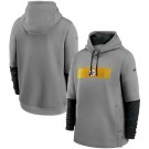 Menбпs Pittsburgh Steelers Gray Playbook Performance Pullover Hoodie