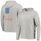 Men's Pittsburgh Steelers Gray Vineyard Vines Hoodie Long Sleeve T Shirt