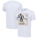 Men's Pittsburgh Steelers White Graphic Shield Logo T Shirt