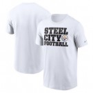 Men's Pittsburgh Steelers White Steel City Local Essential T Shirt