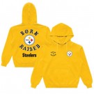 Men's Pittsburgh Steelers Yellow Born x Raised Pullover Hoodie