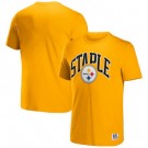 Men's Pittsburgh Steelers Yellow NFL x Staple Logo Lockup T Shirt