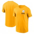 Men's Pittsburgh Steelers Yellow Sideline Infograph Lockup Performance T Shirt