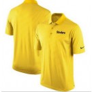 Men's Pittsburgh Steelers Yellow Sideline Lock Up Victory Performance Polo