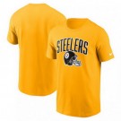 Men's Pittsburgh Steelers Yellow Team Athletic T Shirt
