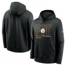 Men's Pittsburgh Steelers black City Code Club Fleece Pullover Hoodie