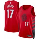 Men's Portland Trail Blazers #17 Shaedon Sharpe Red Statement Heat Press Jersey