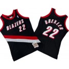 Men's Portland Trail Blazers #22 Clyde Drexler Black 1991 Throwback Swingman Jersey