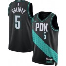 Men's Portland Trail Blazers #5 Jrue Holiday Black 2025 City Heat Press Jersey