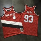 Men's Portland Trail Blazers #93 Bape Red Authentic Jersey