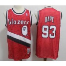 Men's Portland Trail Blazers #93 Bape Red Swingman Jersey